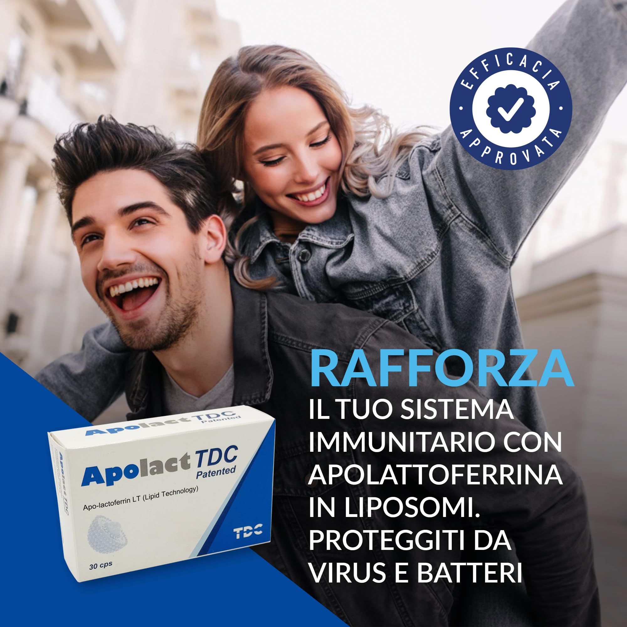 APOLACT TDC - Apo-lattoferrina in liposomi utile per il trattamento degli stati carenziali o nei casi di aumentato fabbisogno di lattoferrina