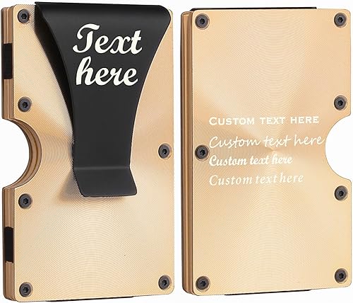 Miniatura 6 de awofer Billeteras de metal personalizadas, regalos para papá, hijo, padrinos de boda, regalo de padrino de boda, cartera grabada con clip para
