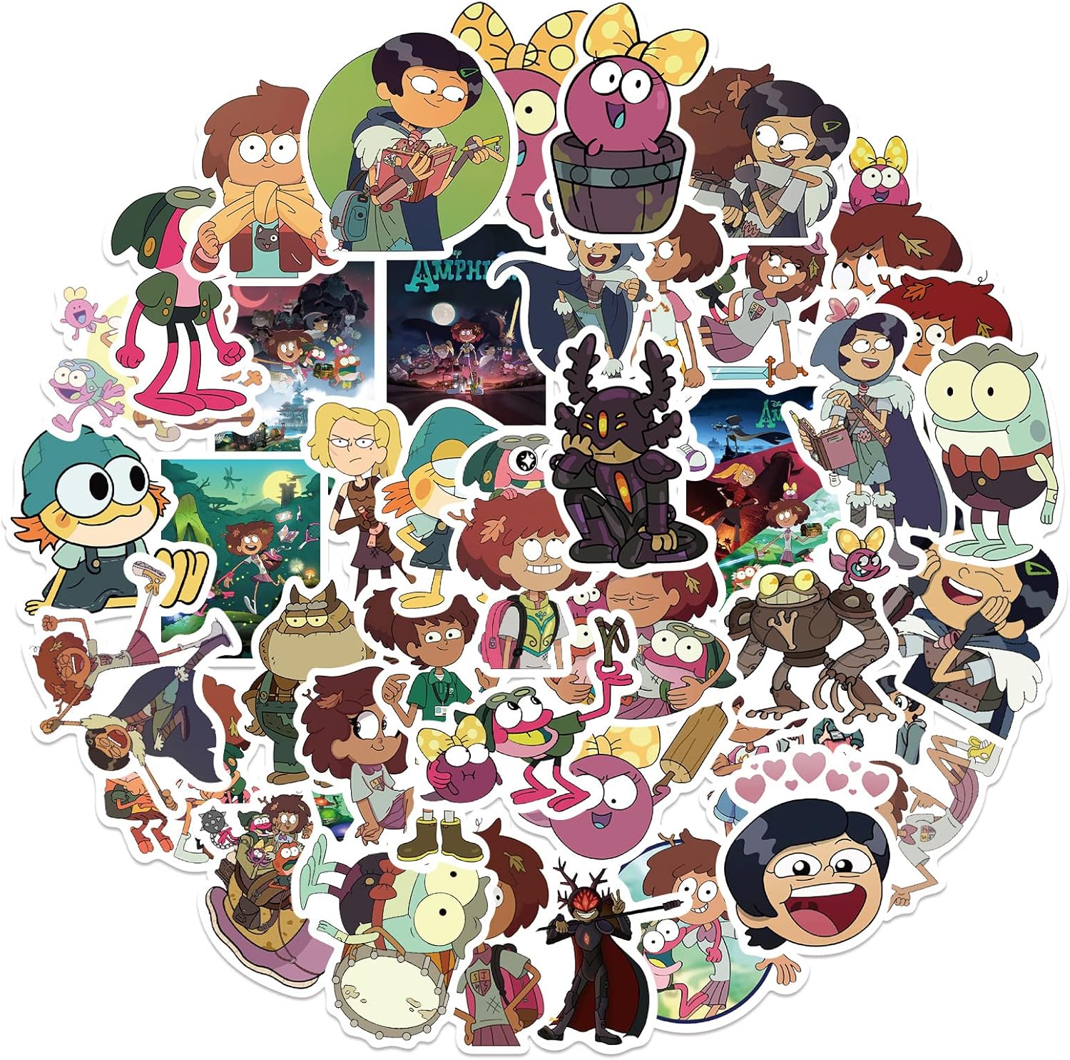 Amazon.com: 50PCS Amphibia Stickers for Laptop and computer, Animated ...