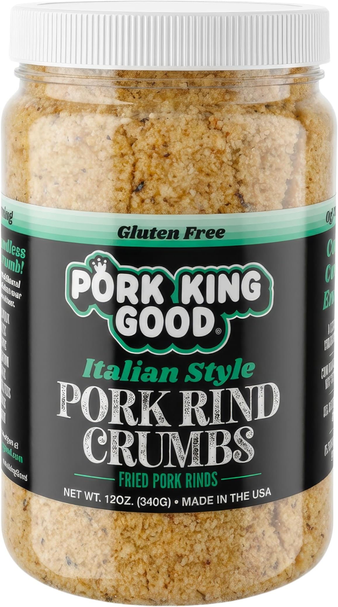 Italian Pork Rind Crumbs (Low Carb Keto Diet)! Perfect For Ketogenic, Paleo, Gluten-Free, Sugar Free and Bariatric Diets. 0 Carbs!