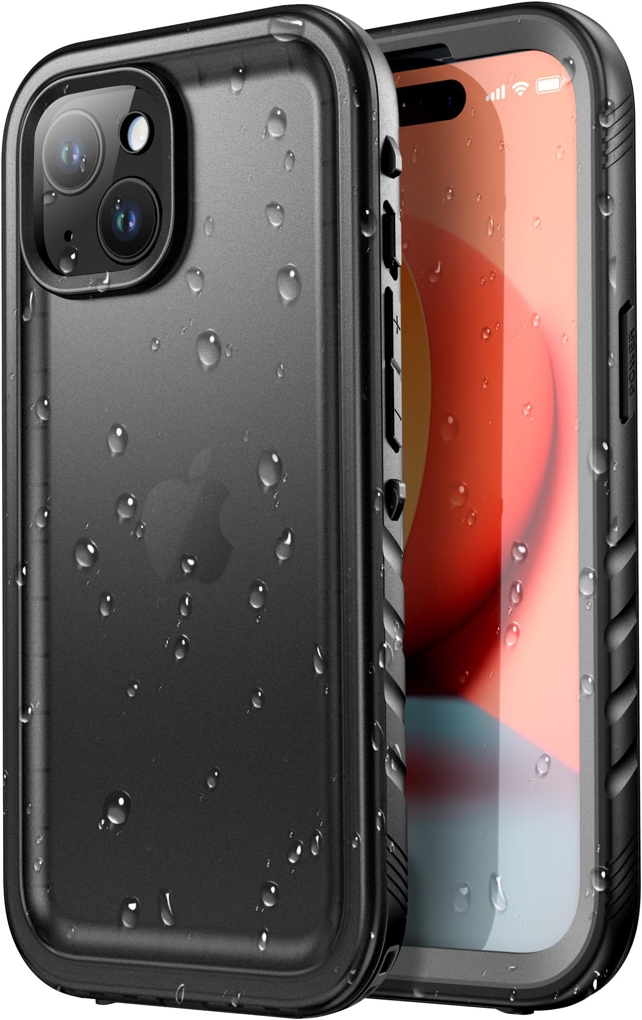 – SPORTLINK for iPhone 15 Case Waterproof - Shockproof Heavy Duty Front and Back Cover [Built in Screen/Camera Protector] 360 Full Body Protective [Dustproof][IP68 Underwater] Military Bumper-6.1" Black