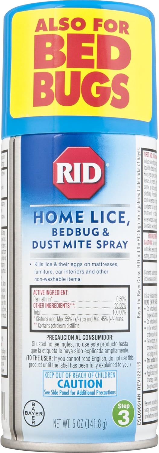 Rid Home Lice Bed Bug Dust Mite Spray Home Treatment Spray