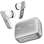 Boat Airdopes 800, Dolby Audio, Adaptive EQ by Mimi, 4Mics AI ENx, App Support, Fast Charge, IPX5, v5.3 Bluetooth TWS in Ear Earbuds Wireless Earphones with mic (Interstellar White)