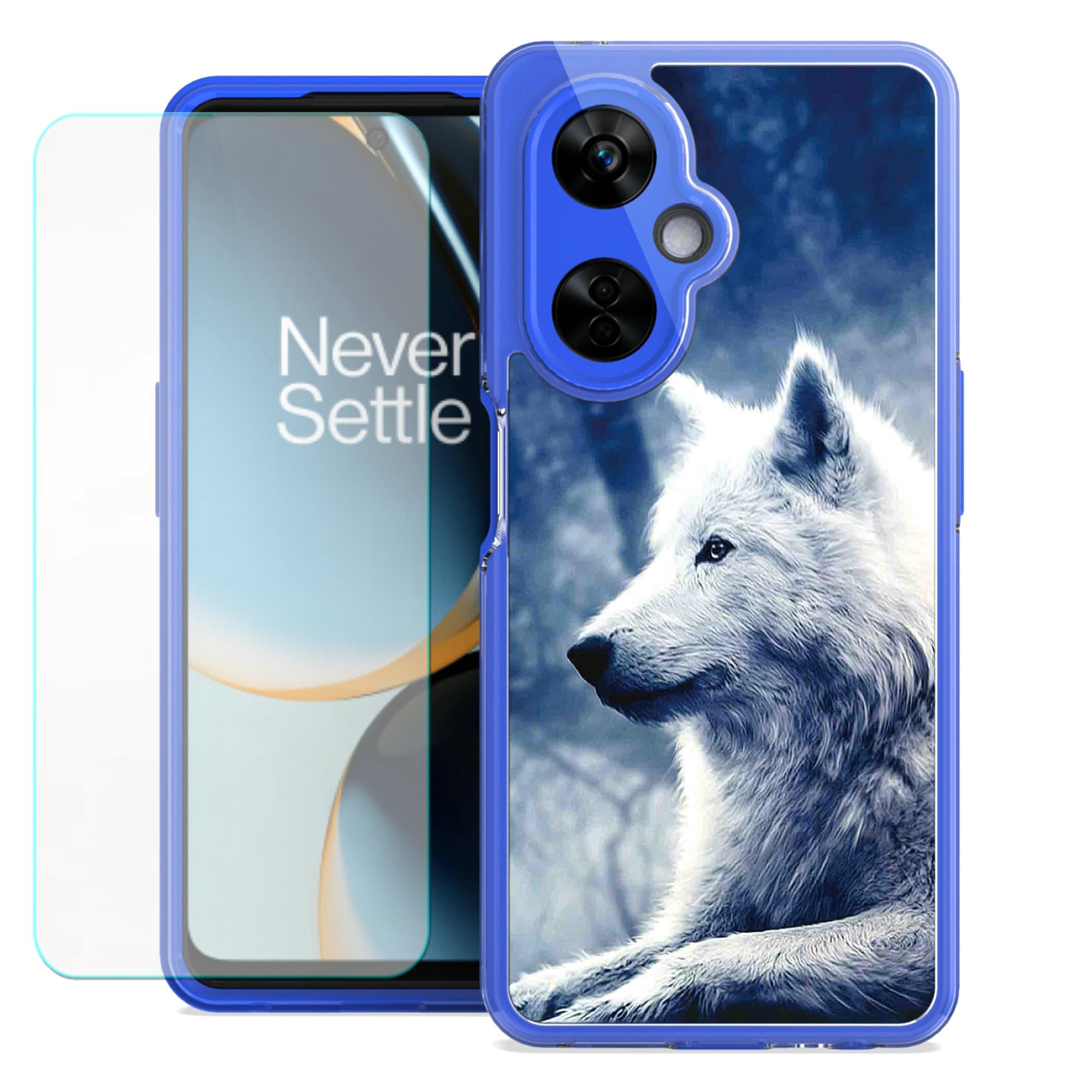 Nord N30 5G Case Compatible with Oneplus Nord N30 5G Phone Case Cover [with Tempered Glass Screen Protector][Hard PC + Soft Silicone][Luminous Effect] YGL-Lang