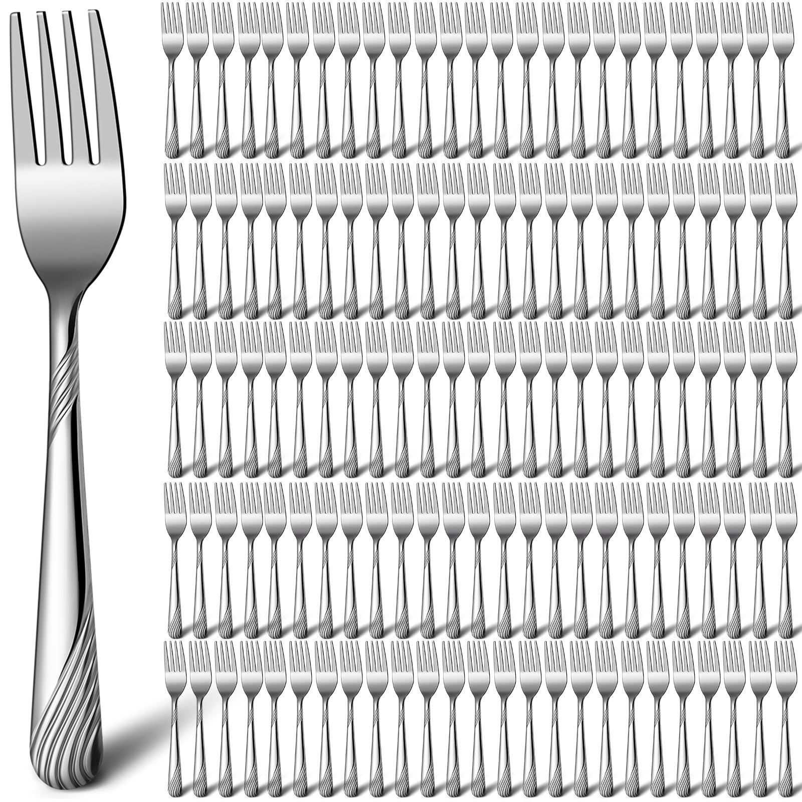 Bulk Stainless Steel Dinner Forks - 320 Pack -10