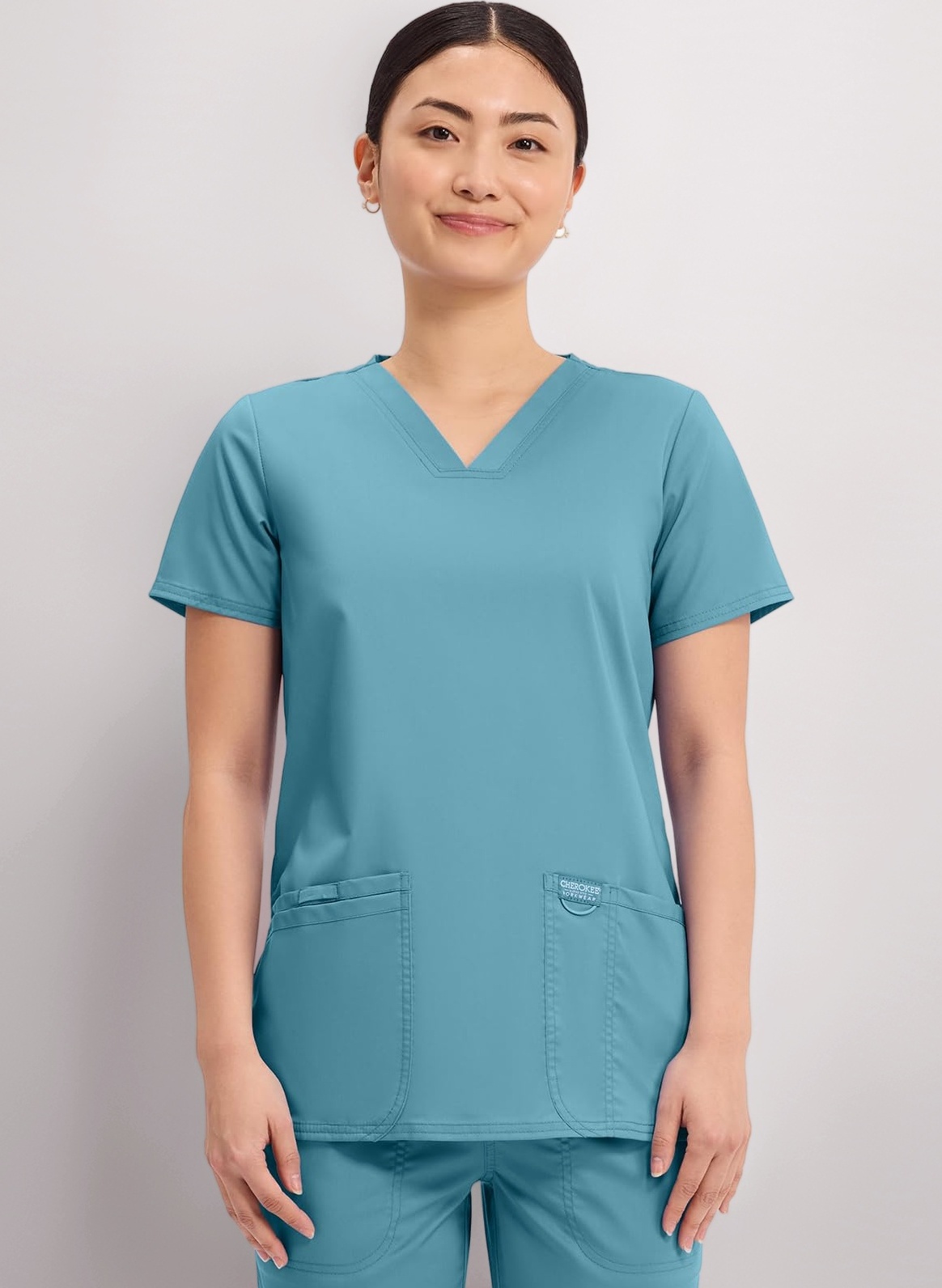 Cherokee Women's Classic Workwear Revolution V-Neck Top (Pack of 1)