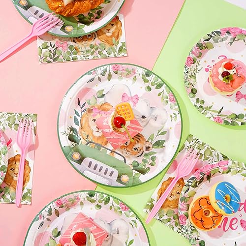 Miniatura 5 de 96 platos y servilletas para fiesta de cumpleaños con temática de Wild One, suministros para fiesta de cumpleaños con temática de Wild One, con