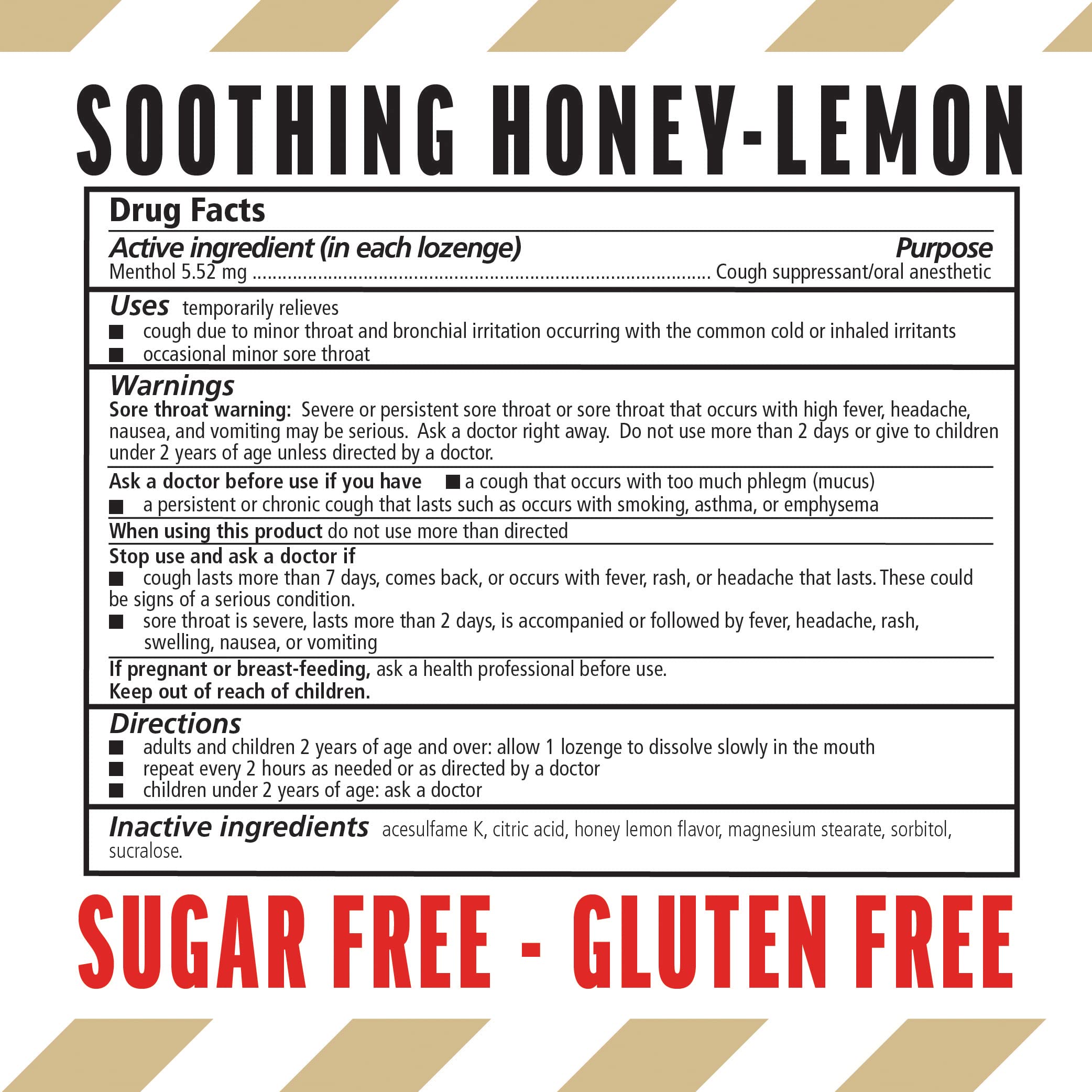 Buy Fisherman's Friend Cough Drops, Sugar Free HoneyLemon Cough Suppressant and Sore Throat