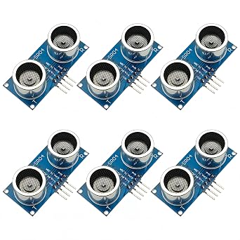 6PCS HC-SR04P Ultrasonic Module Distance Measure Sensor Wide Voltage 3-5.5V 2cm450cm Range Compatible with Arduino
