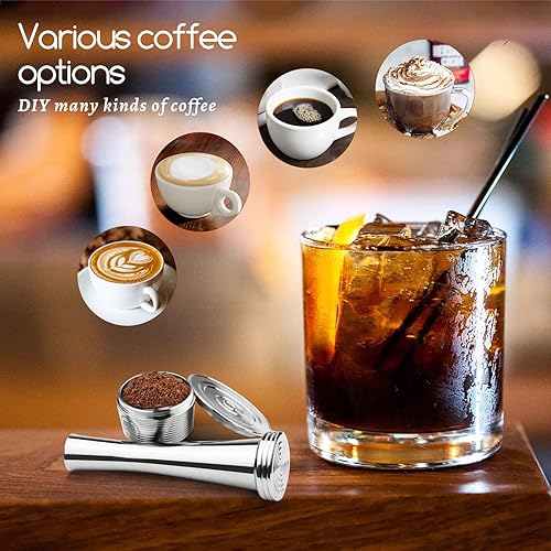 Miniatura 5 de Tamper de café de 0.945 in para prensa de café Nespresso Acero inoxidable Plata Tamper Café Martillo sólido Suministros de cafetería, C-adecuado