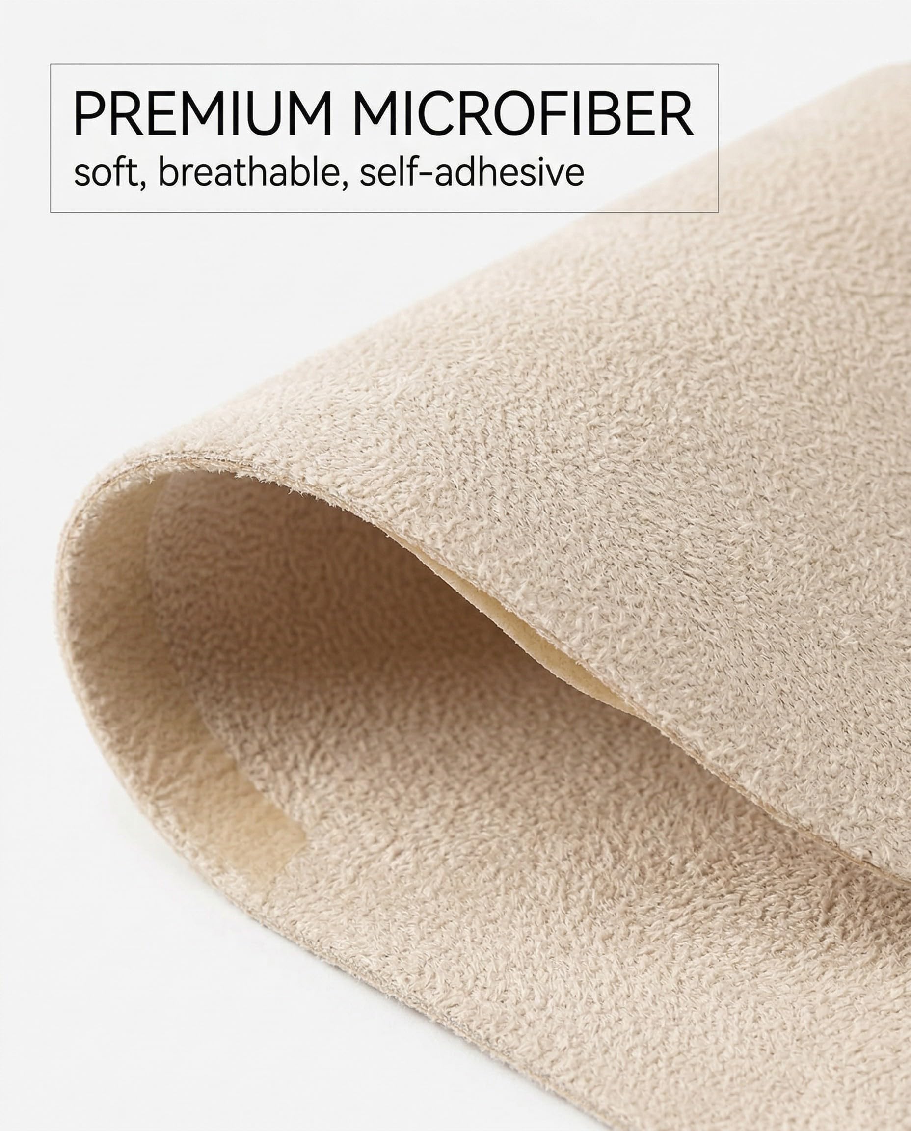 2 pares de plantillas antideslizantes para mujer, plantilla autoadhesiva para tacones altos, plantillas cómodas para zapatos, plantillas suaves para sandalias (B:beige: 37-38) — view 3