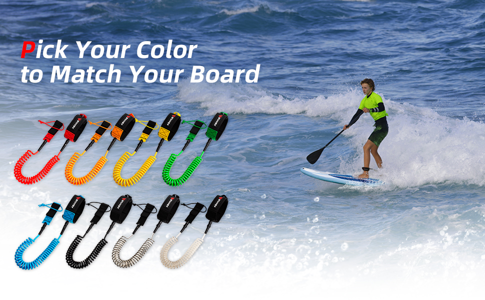 Laisse Enroulée IBOARD Pour Bodyboard - 1,2m De Sécurité Avec Néoprène