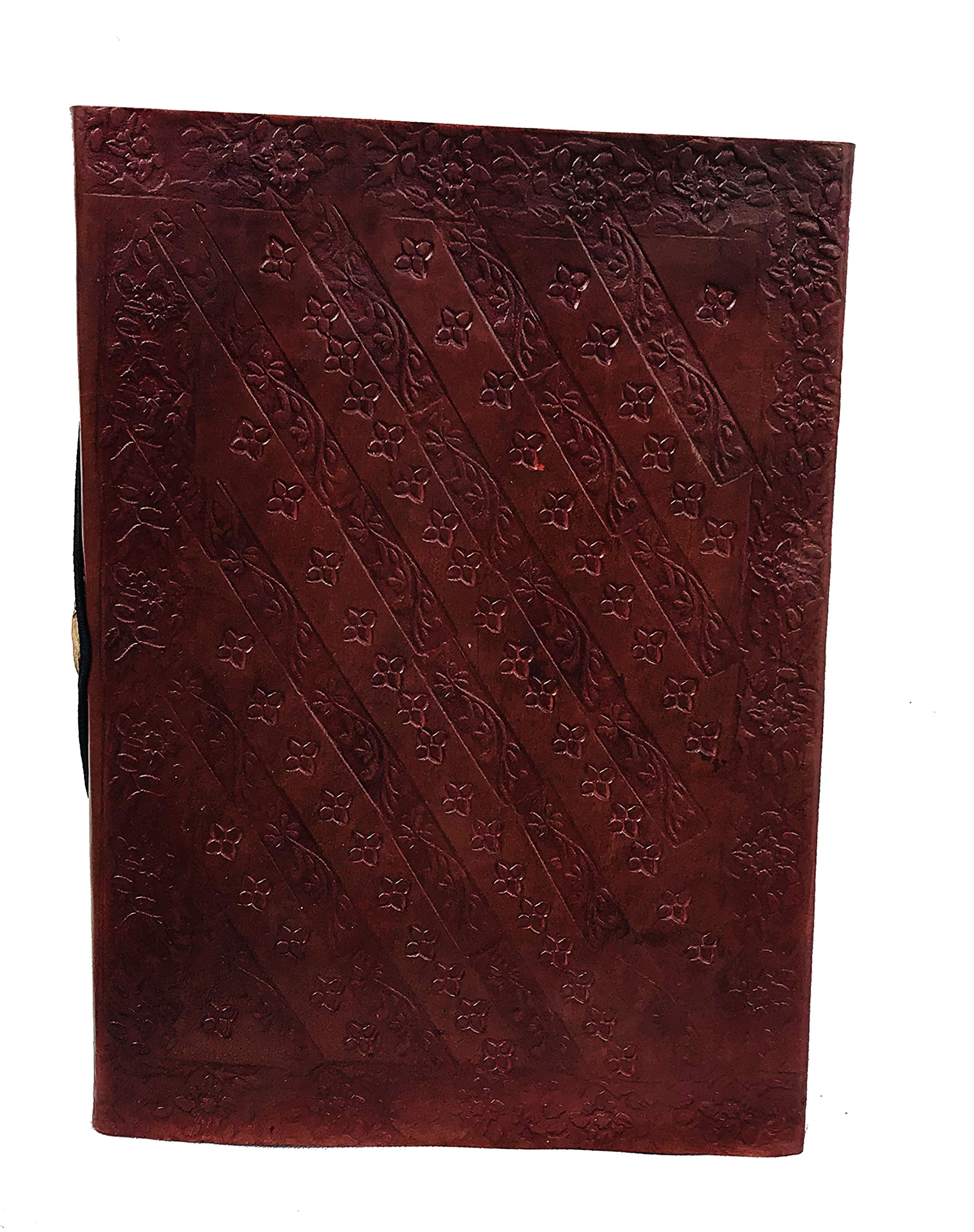 Journal en cuir médiéval avec pierre en relief fait à la main, carnet d'ombres, carnet de bureau, carnet de poésie, carnet de croquis 25,4 x 17,8 cm