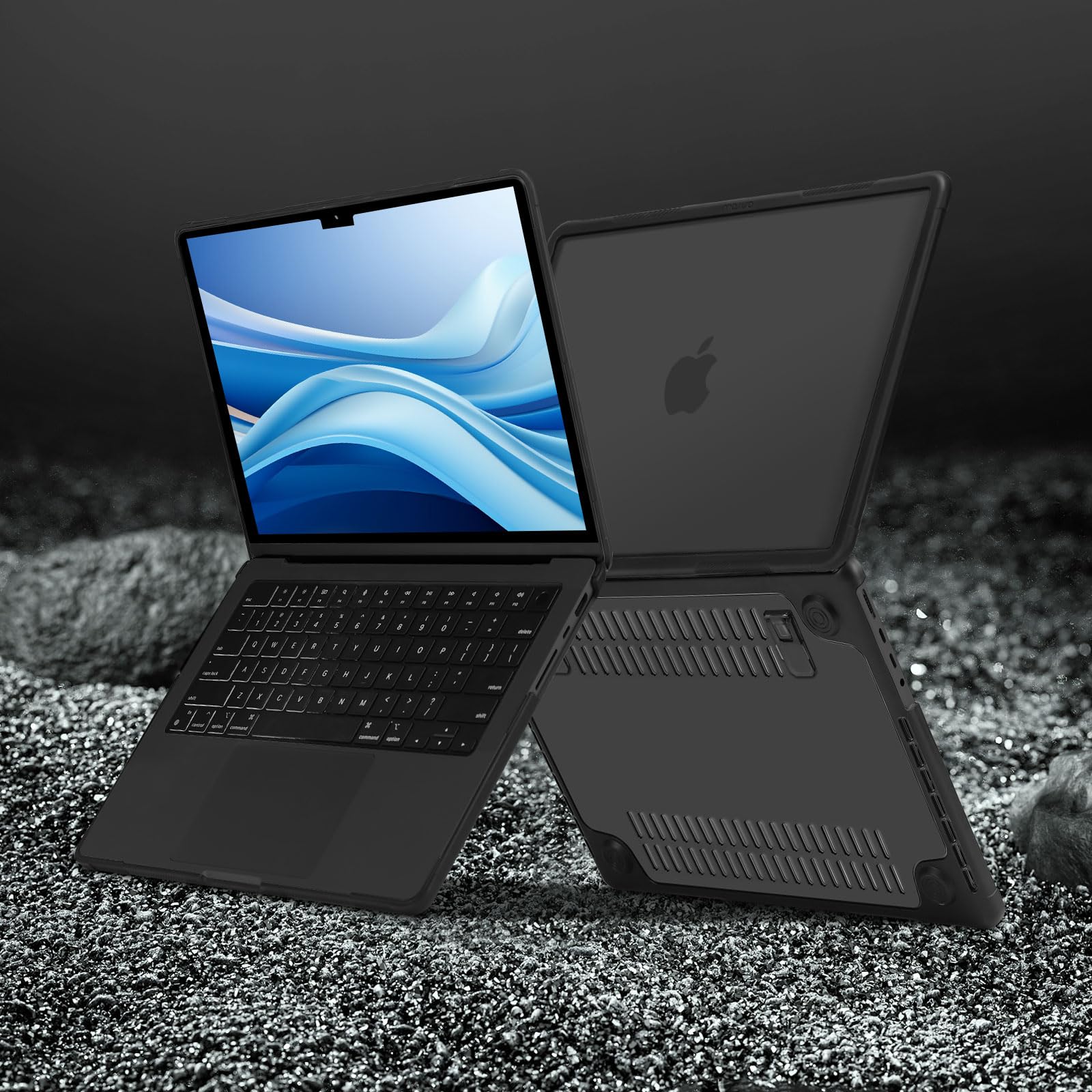 MOSISO Custodia Compatibile con MacBook Pro 14 Cover 2025-2021 M5 A3434 M4 A3112 A3185 A3401 M3 A2918 A2992 M2 A2779 M1 A2442,Case Servizio Pesante Staffa&Copritastiera&Pellicola&Tipo C, Nero