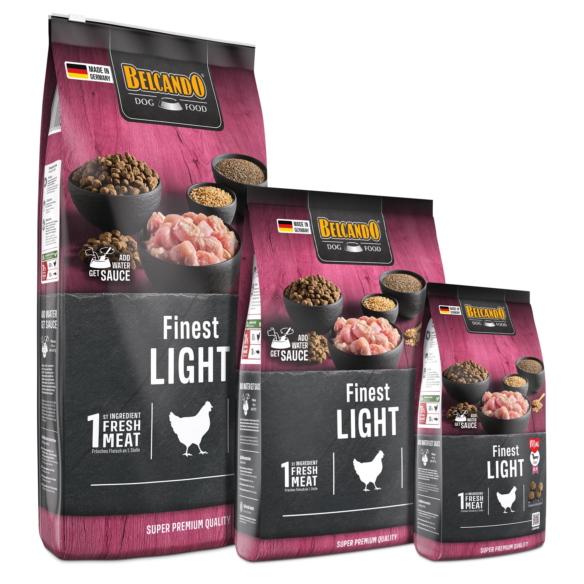 Belcando Finest Light [12,5 kg] Alimento para Perros | Comida Seca para Perros pequeños y con sobrepeso | Alimento Completo para Perros a Partir de 1 año de Edad