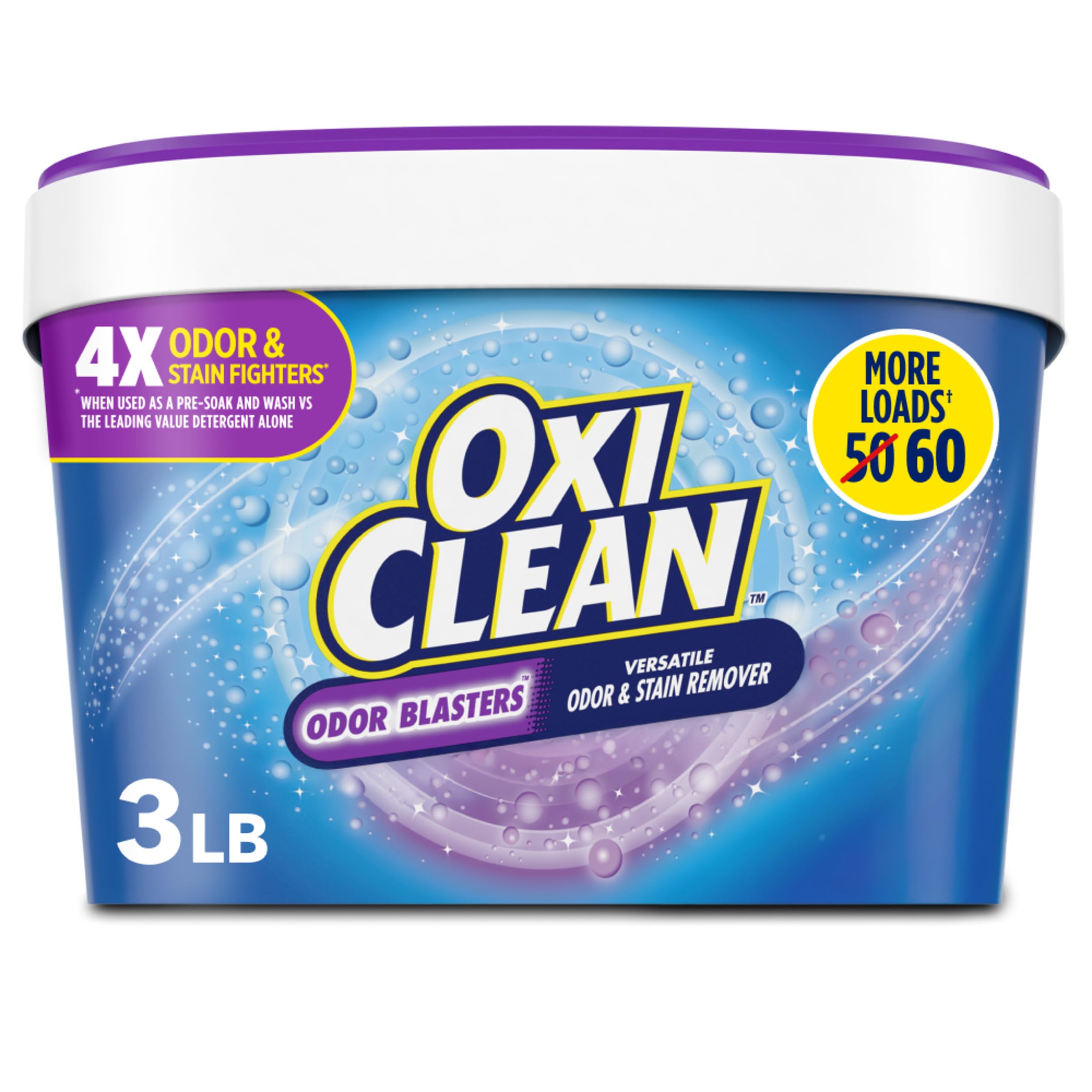 OxiClean Odor Blasters Versatile Odor and Laundry Stain Remover Powder, 3 lb