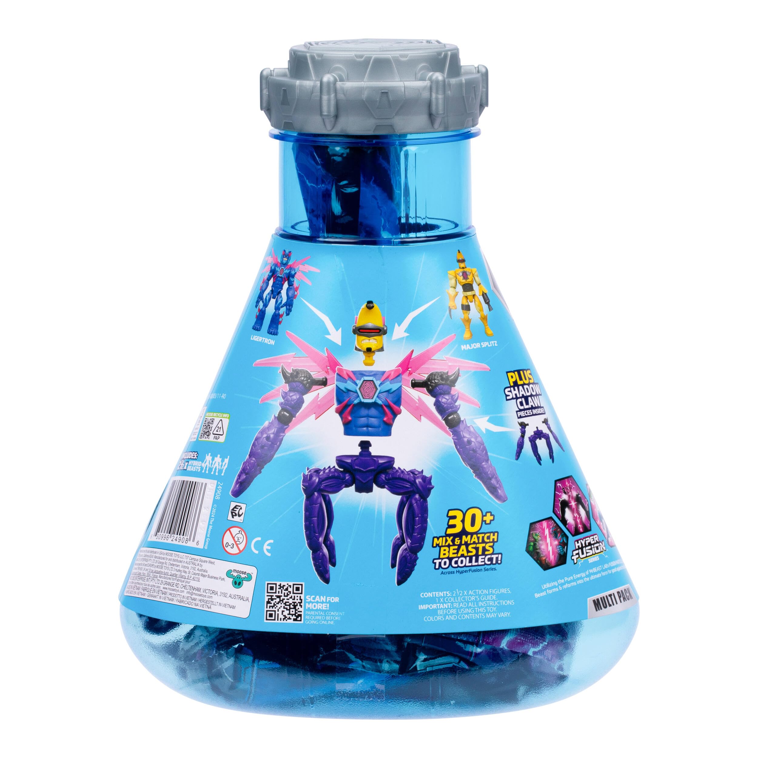 MrBeast Lab Hybrids Coffret Multiple, Découvre différentes Parties du Corps pour créer 2 Figurines, Inclut des éléments du Golden Panther Dragon, Fusionne des créatures, + de 30 à Collectionner