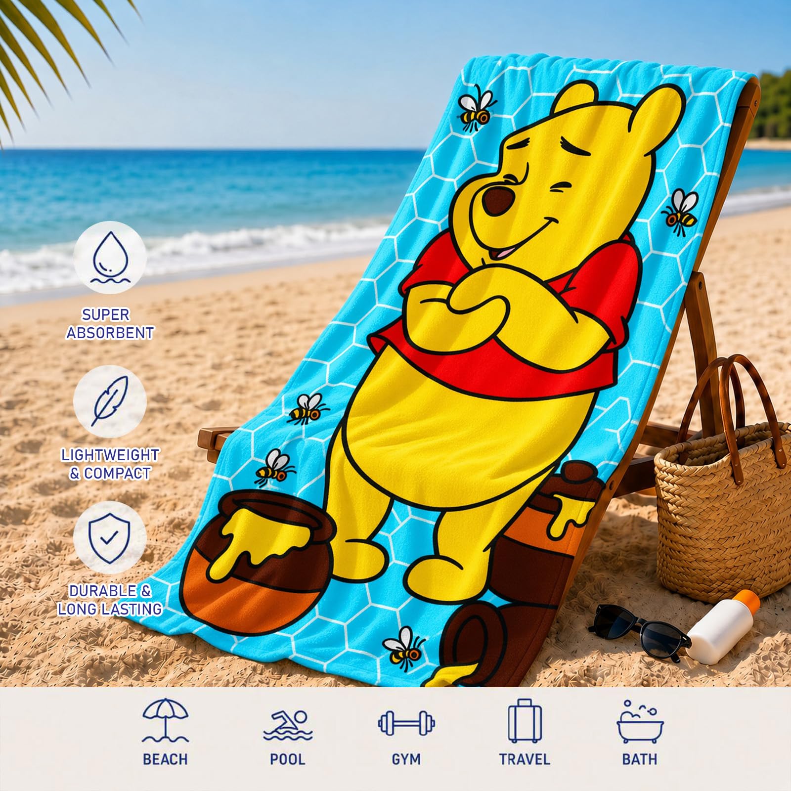 Amazon.co.jp: ディズニー くまのプーさん ビーチタオルセット - 27