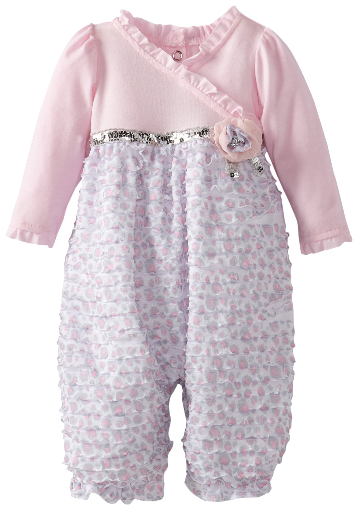 Nannette Girls' Baby-Newborn Animal Print Coverall