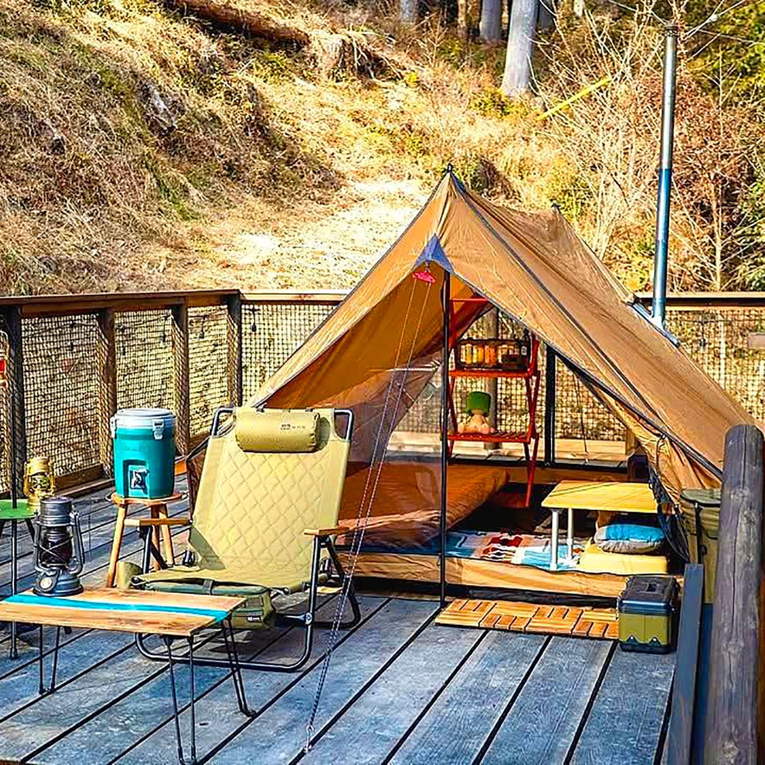 POMOLY Chalet 70 Pro Tente de Camping Murale Portable avec cric et Deux poteaux de Tente pour 1 à 2 Personnes pour randonnée, Chasse, randonnée | 2024