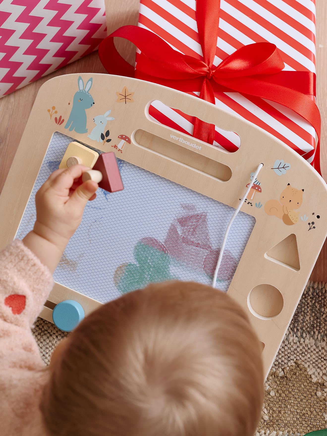 VERTBAUDET Zaubertafel Waldfreunde FSC aus Holz, naturfarben