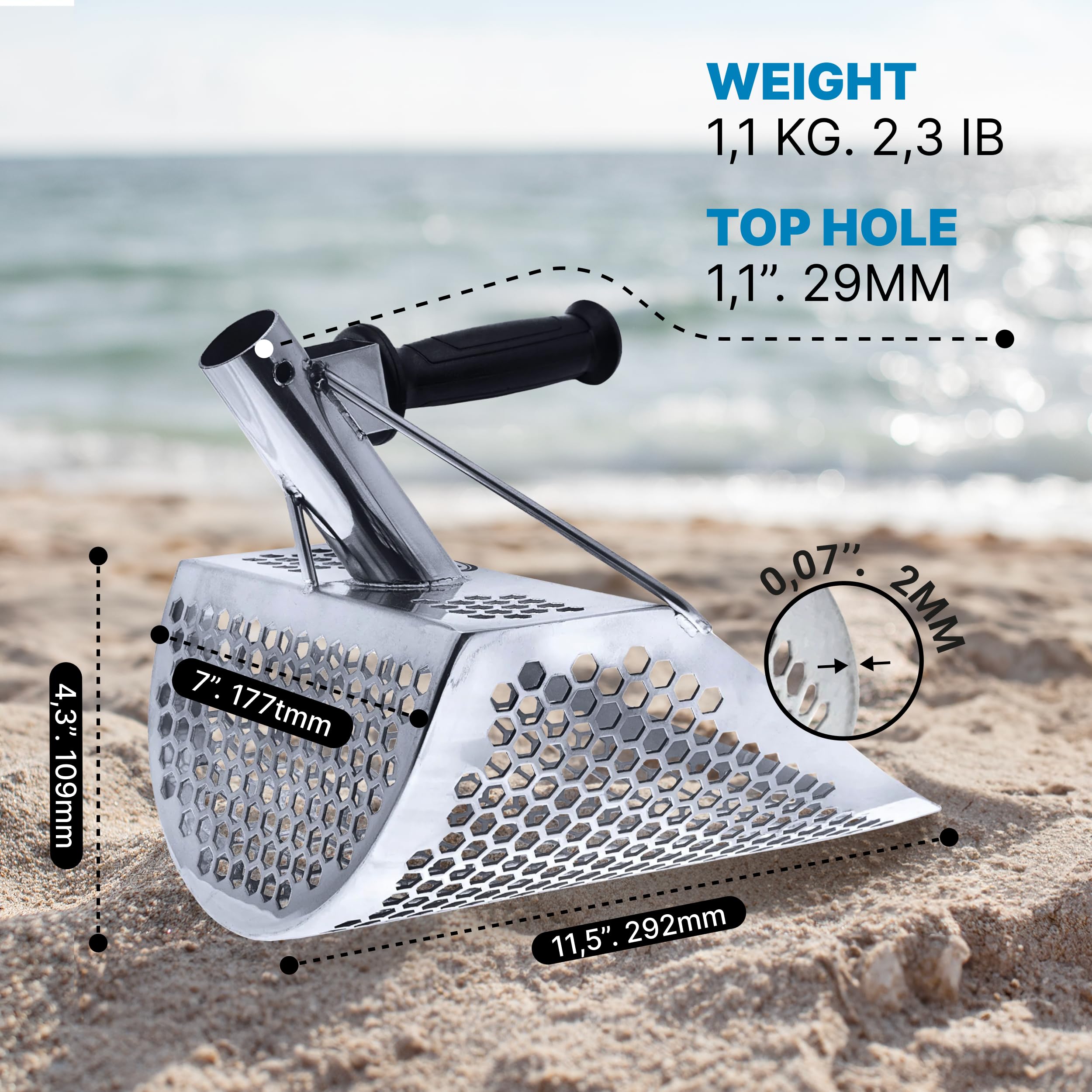 Beach Shovel Sand Flea Rake For Beach Shaledig Sand Scoop For - Main Image