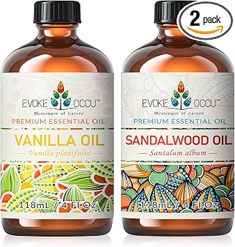 EVOKE OCCU Vanilla Essential Oil and Sandalwood Essential Oil - 4 Fl Oz