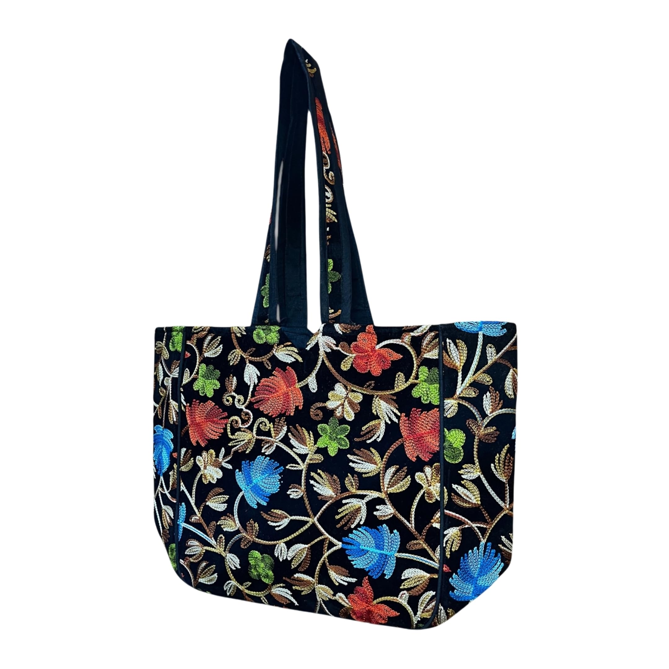 nakasa handicraft Women's Kashmiri Flower Embroidery Regular Shoulder Bag-picture-54