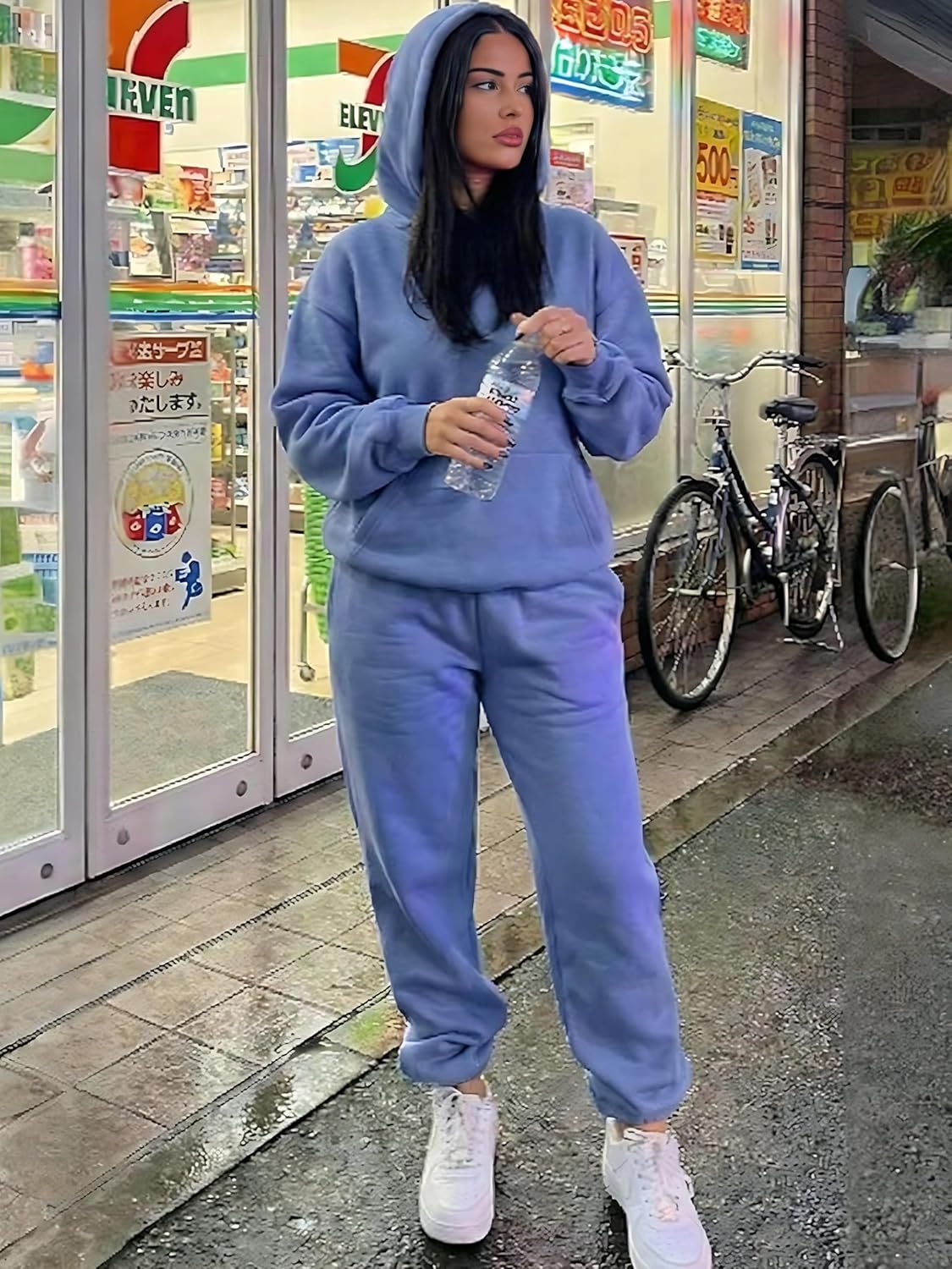 KANSOON Sweatsuits for Women Set 2 Piece Outfits Long Sleeve Hoodie Oversized Sweatshirt Jogger Pants Casual Tracksuit Sets - Image 4