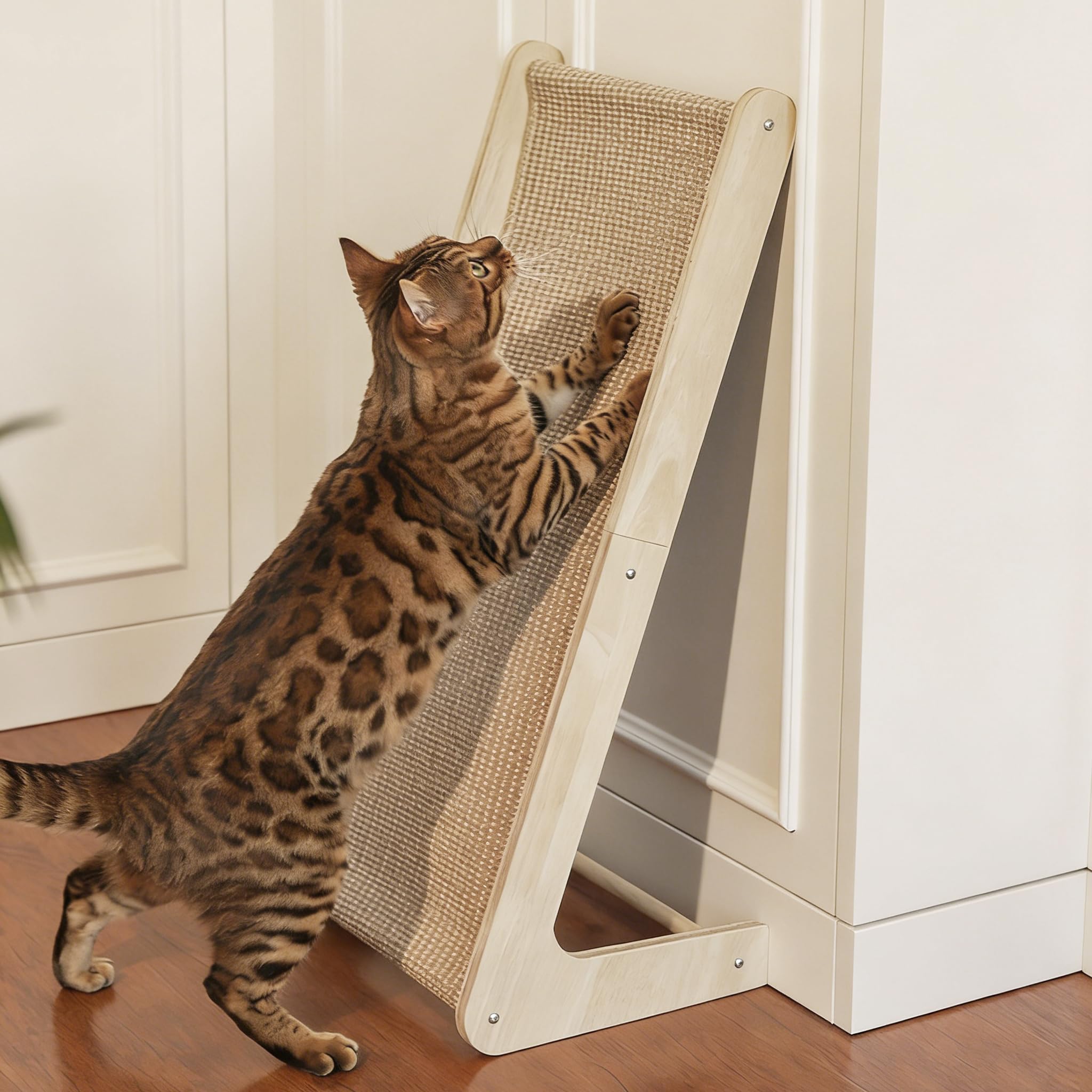 Griffoir pour chat avec herbe à chat pour le bonheur de votre félin