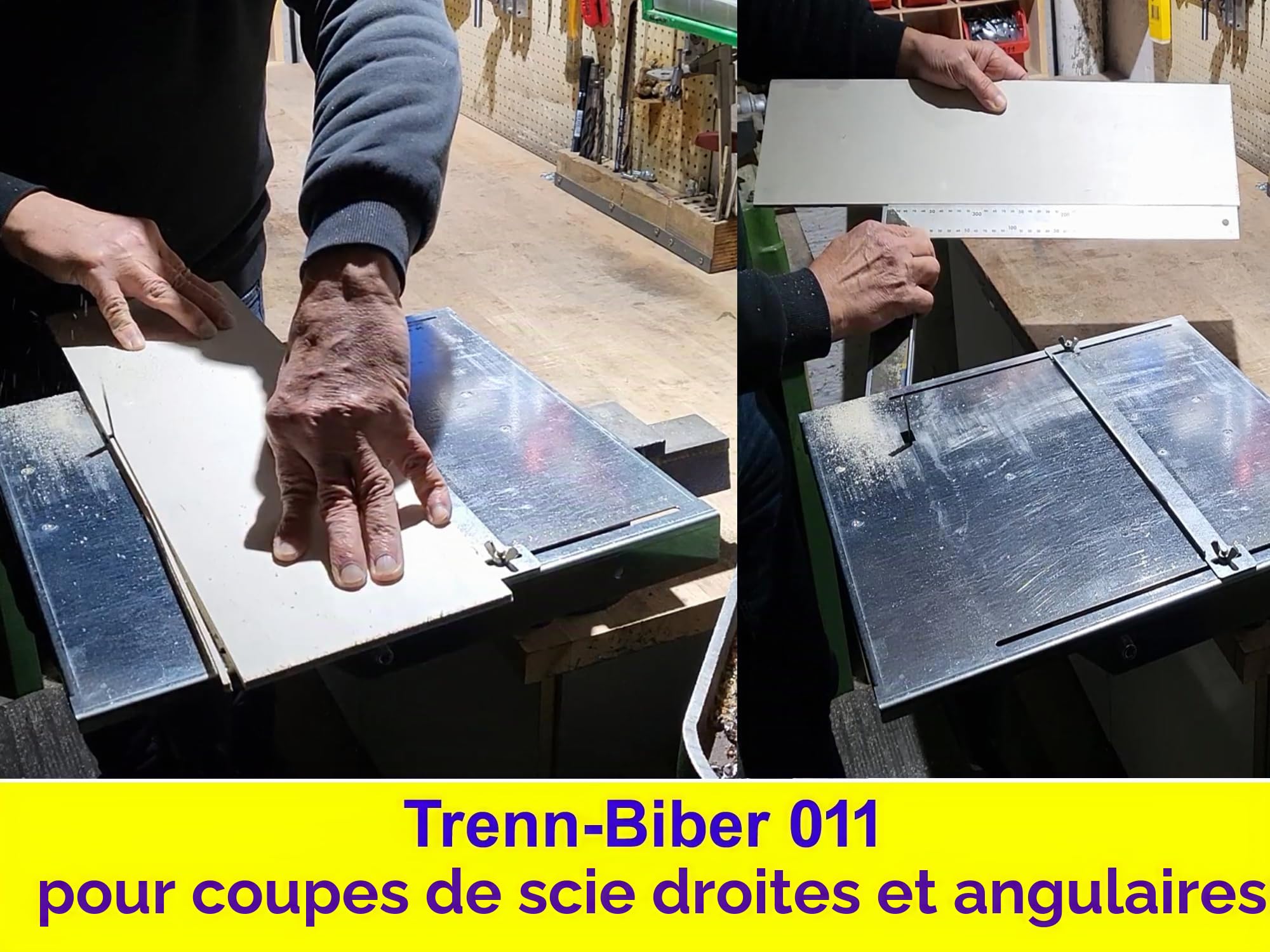 Table de scie sauteuse compatible avec toutes les scies sauteuses, grand modèle 380 mm x 380 mm