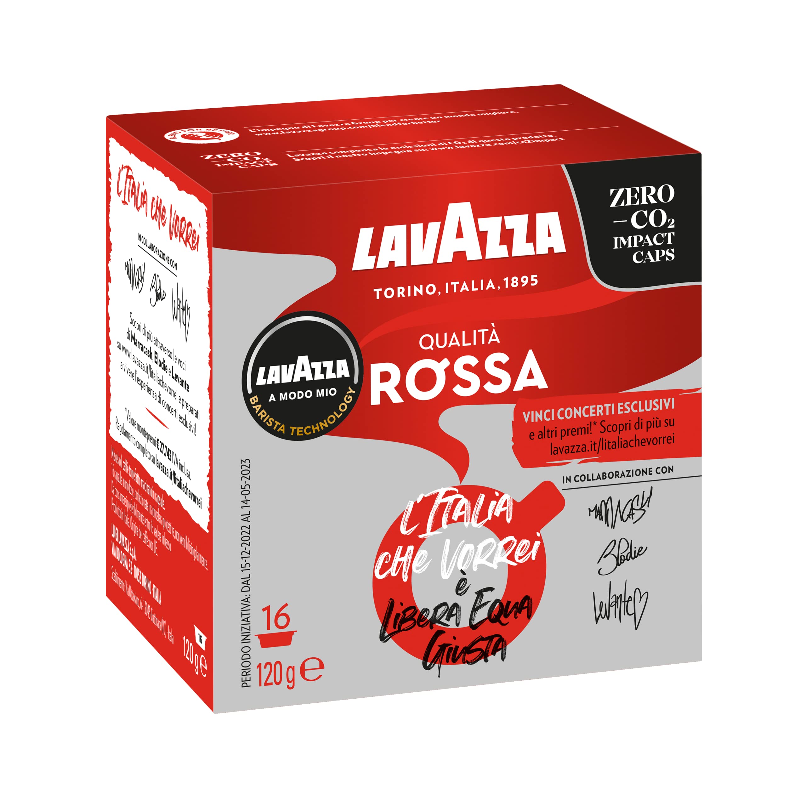 Lavazza, A Modo Mio 128 Capsule Caffè Gusti Assortiti, 8 Confezioni da 16 Capsule, 2xCrema e Gusto, 2xQualità Rossa Limited Edition, 2xPassionale, 1xIntenso, 1xDek Cremoso,(Capsule Lavazza Originali)