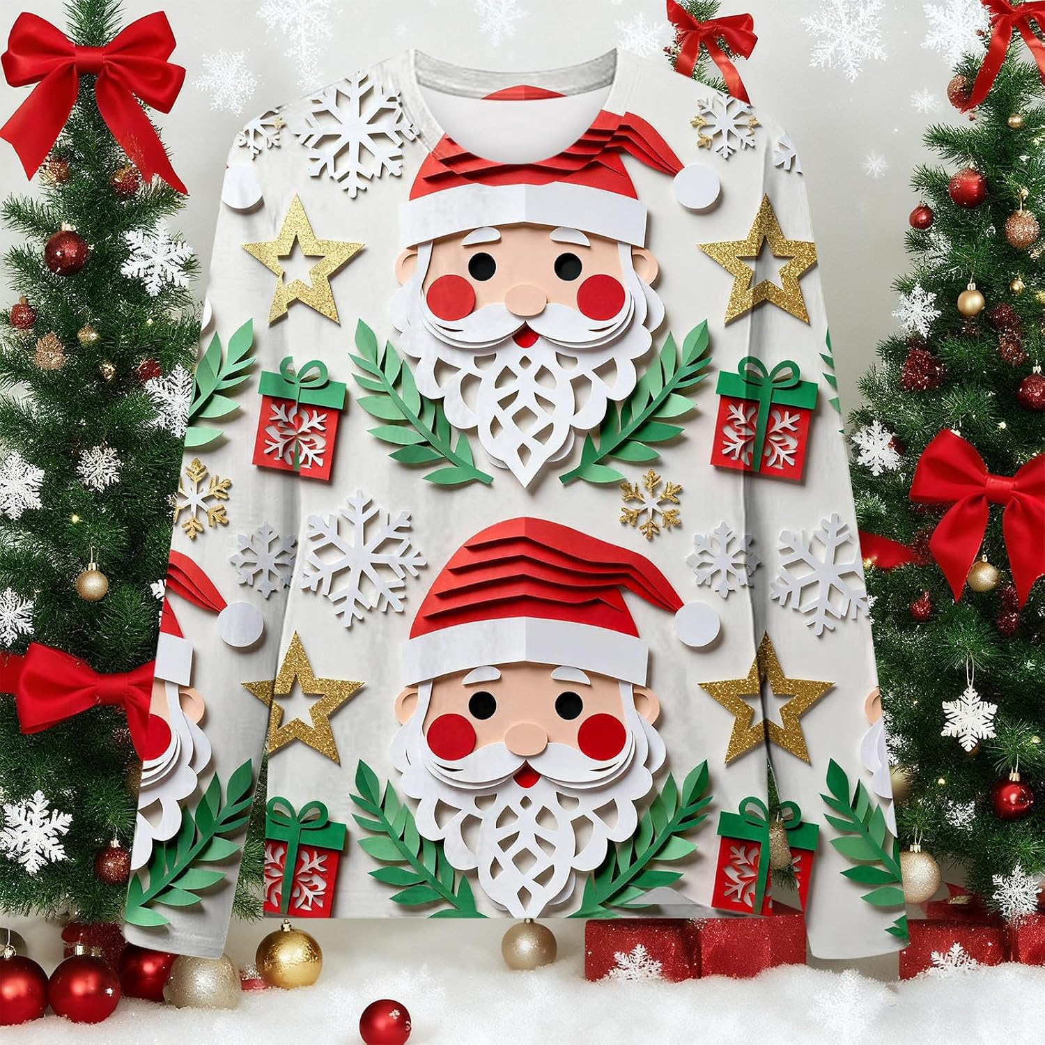Ugly Christmas Shirts Womens Long Sleeve Merry Christmas Tshirt Casual Xmas Graphic Tee Tops Ladies Holiday Outfits
