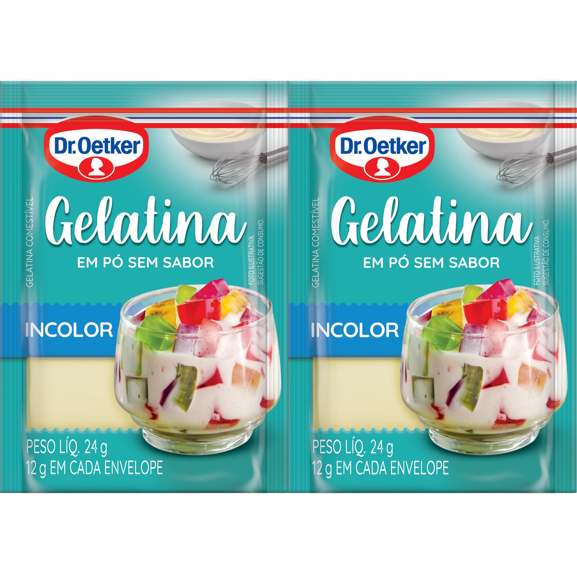 Dr.Oetker Dr. Oetker Gelatina Em Pó Incolor Sem Sabor Mais Consistência ...