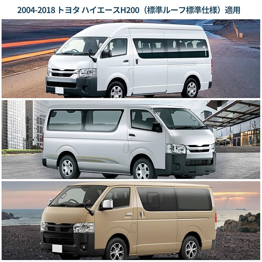 Amazon | SYAYOUHIN 車サンシェードセット ハイエース 200系