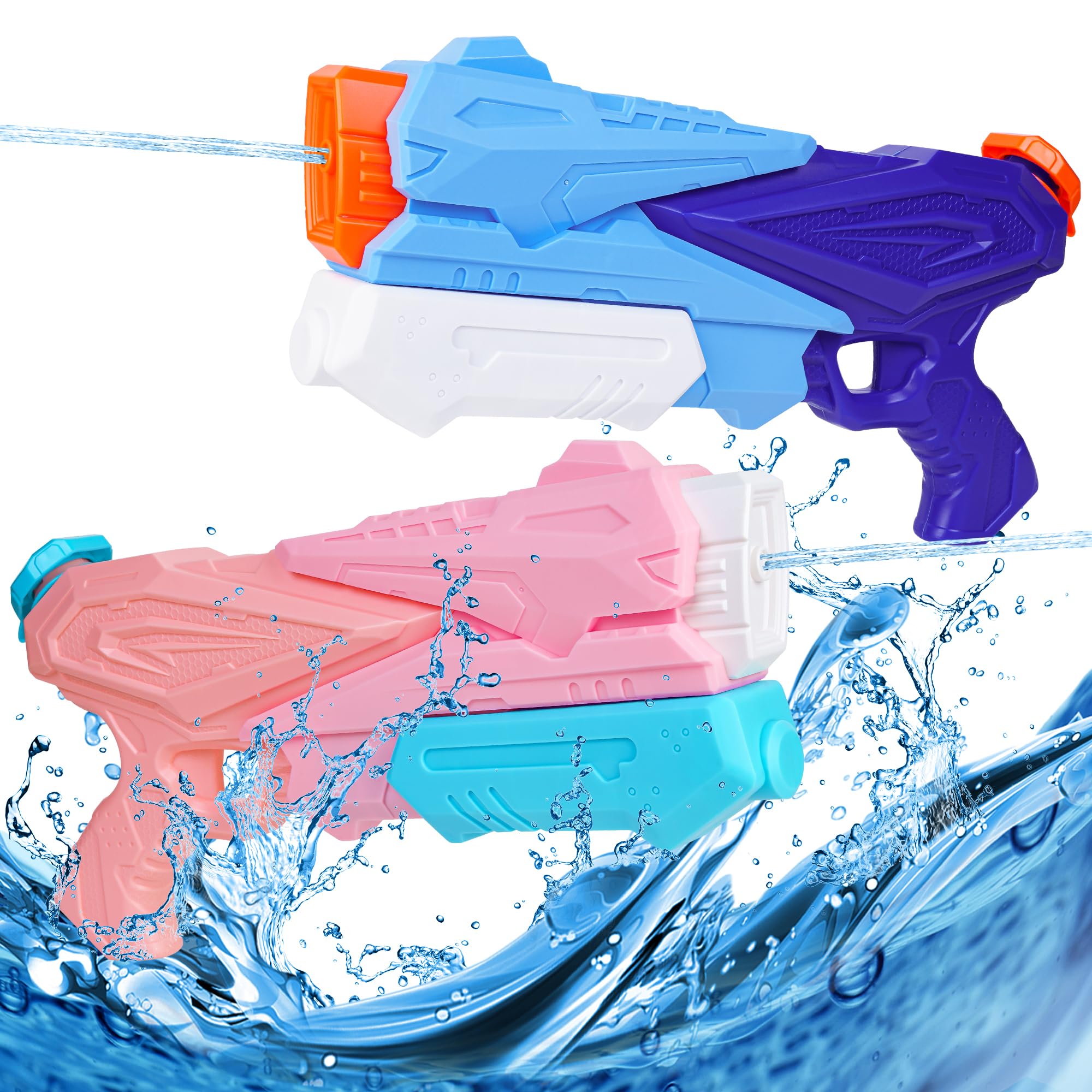 2 szt. pistolet na wodę dzieci dorośli 8-10 metrów dalekiego zasięgu zabawka wodna dla dziewczynki chłopiec lato odkryty basen plaża piasek podwórko ogród impreza woda walka zabawka