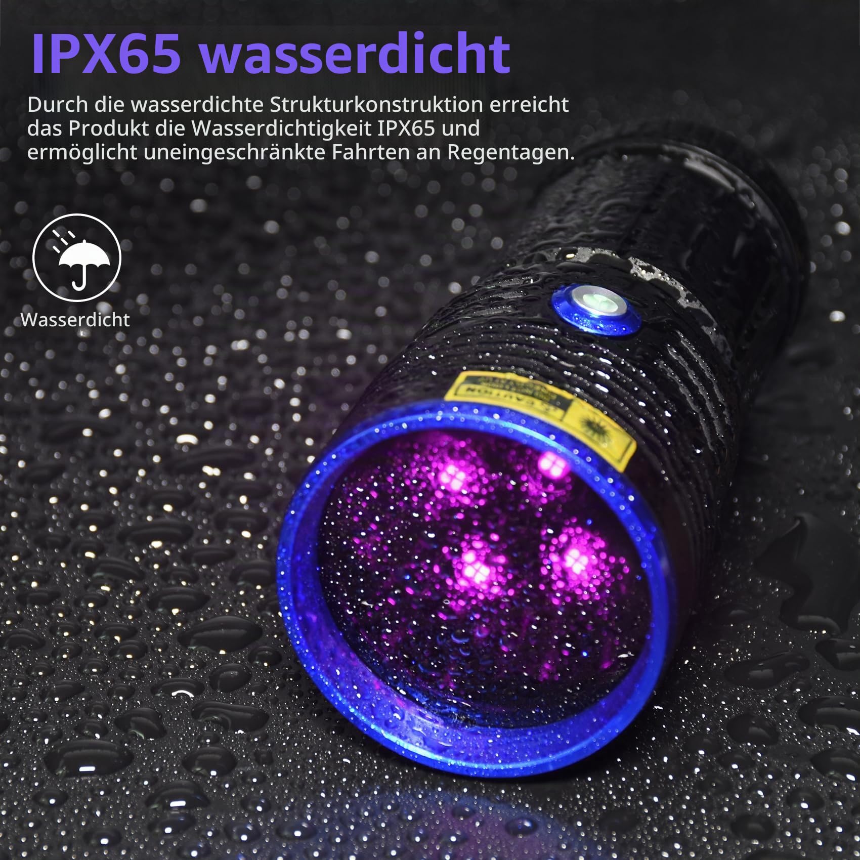 DARKBEAM UV Taschenlampe 365nm Schwarzlicht Ultraviolett Schwarzlichtlampe