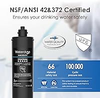 Vista 5 de Waterdrop Sistema de filtro de agua para debajo del fregadero 15UA y cartucho de filtro de repuesto Waterdrop RF15 para filtro de agua debajo