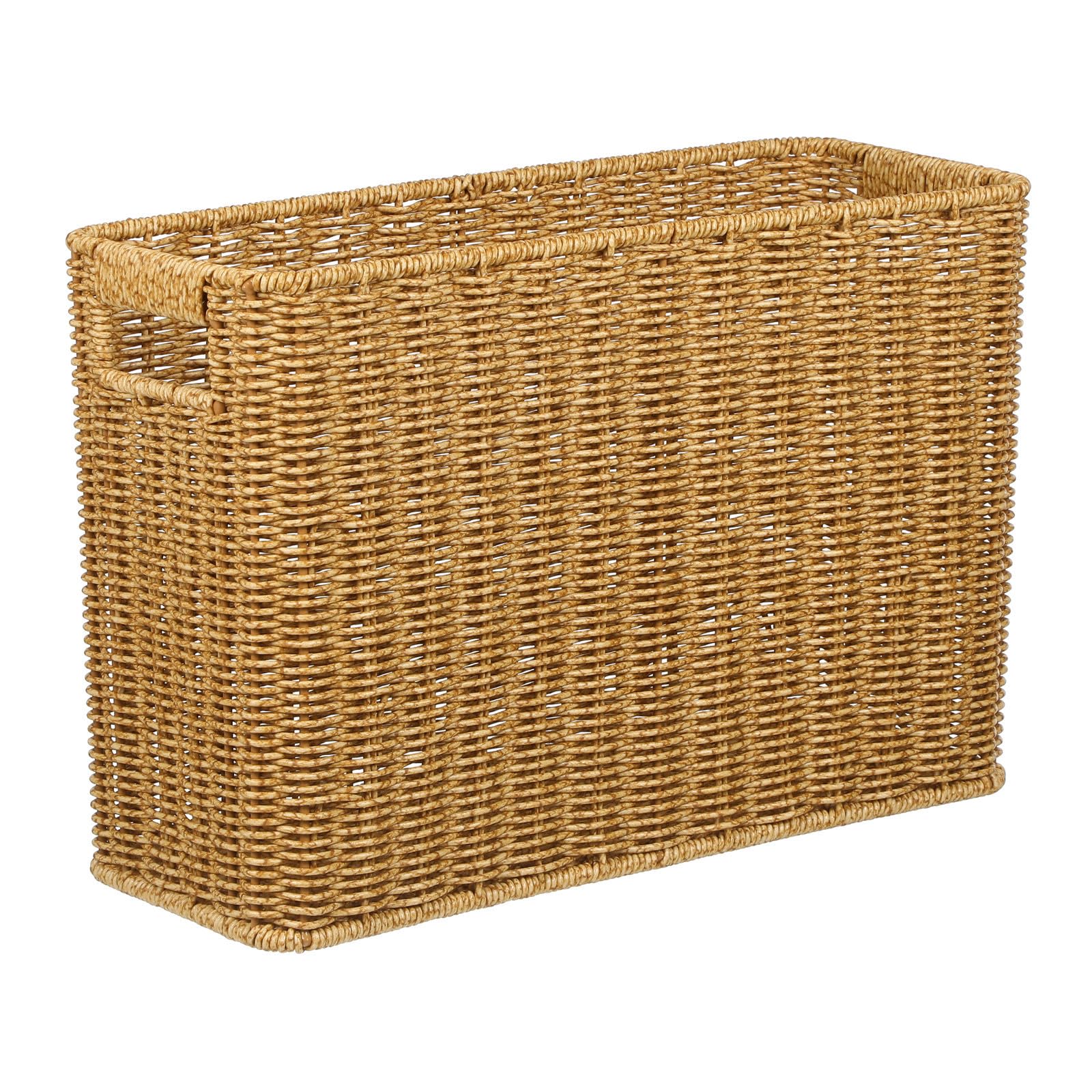 Color Café Cesta Tejida de Plástico Asas Huecas para Cocina