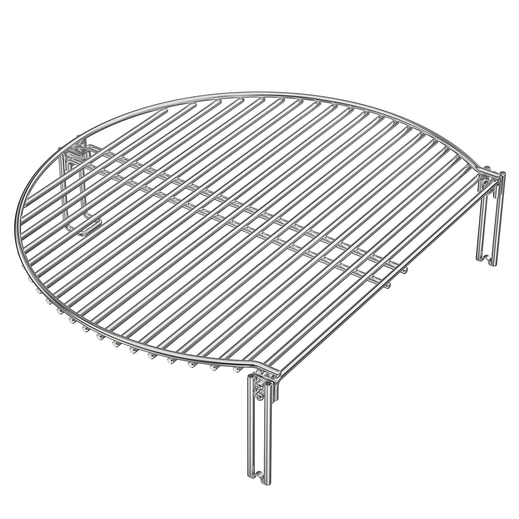 Onlyfire Stainless Steel Grill Expander Cooking Grate Fits for Charcoal Kettle Grills like Weber,Char-Broil and Ceramic Grills like Large Big Green Egg,Kamado Joe Classic,Pit Boss,Louisiana