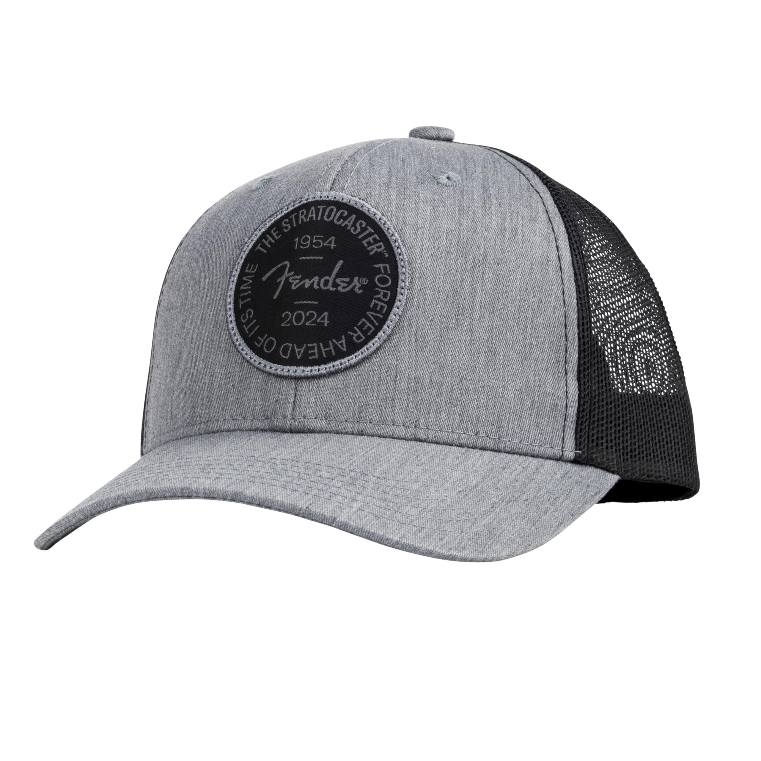 Fender Stratocaster 70th Anniversary Badge Hat, Gray Heather, One Size