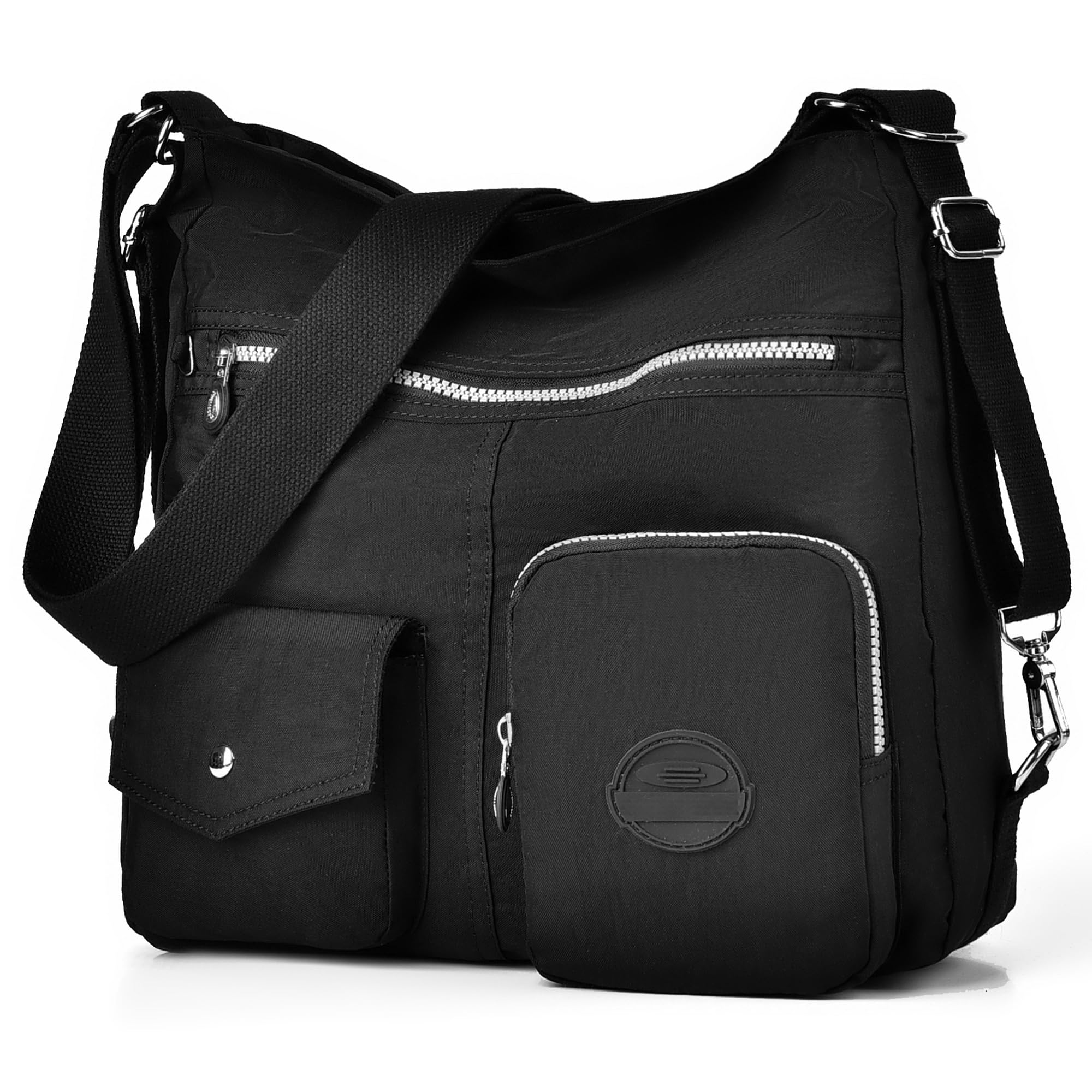 Multipurpose Hobo Purse for Women with Antitheft RFID, Waterproof Nylon Crossbody Bag Shoulder Handbag, Convertible Backpack