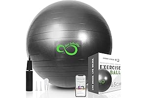 Live Infinitely Giant Exercise Ball - Anti-Burst Stability Ball up to 2200lbs