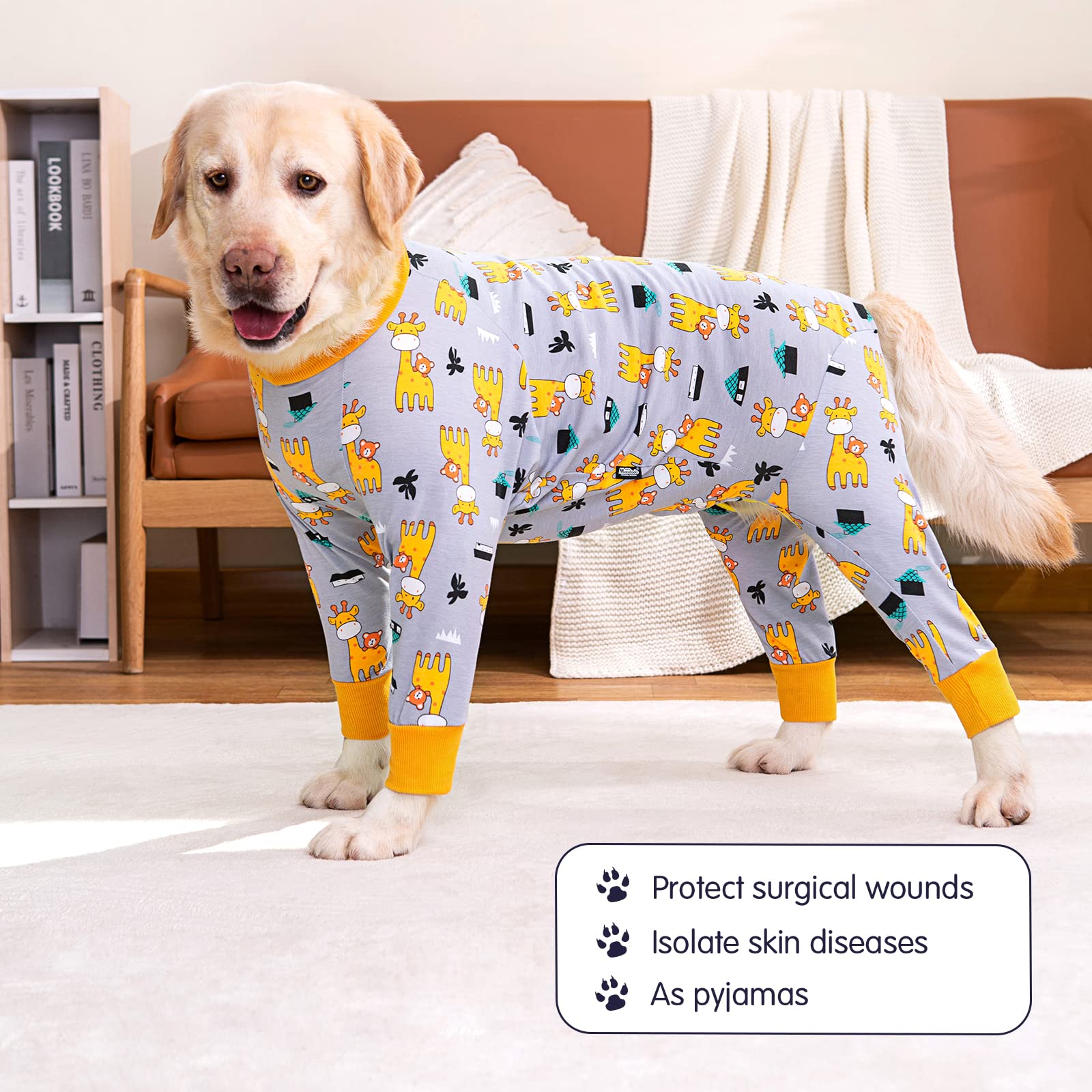 Axcimond Hondenbody na operatie, lekbescherming, op lichaam, hond, castratie, medisch huisdiershirt, wondbeschermpak voor honden met klittenbandsluiting, blauw, katoen, XL, unisex, herstel, shirt