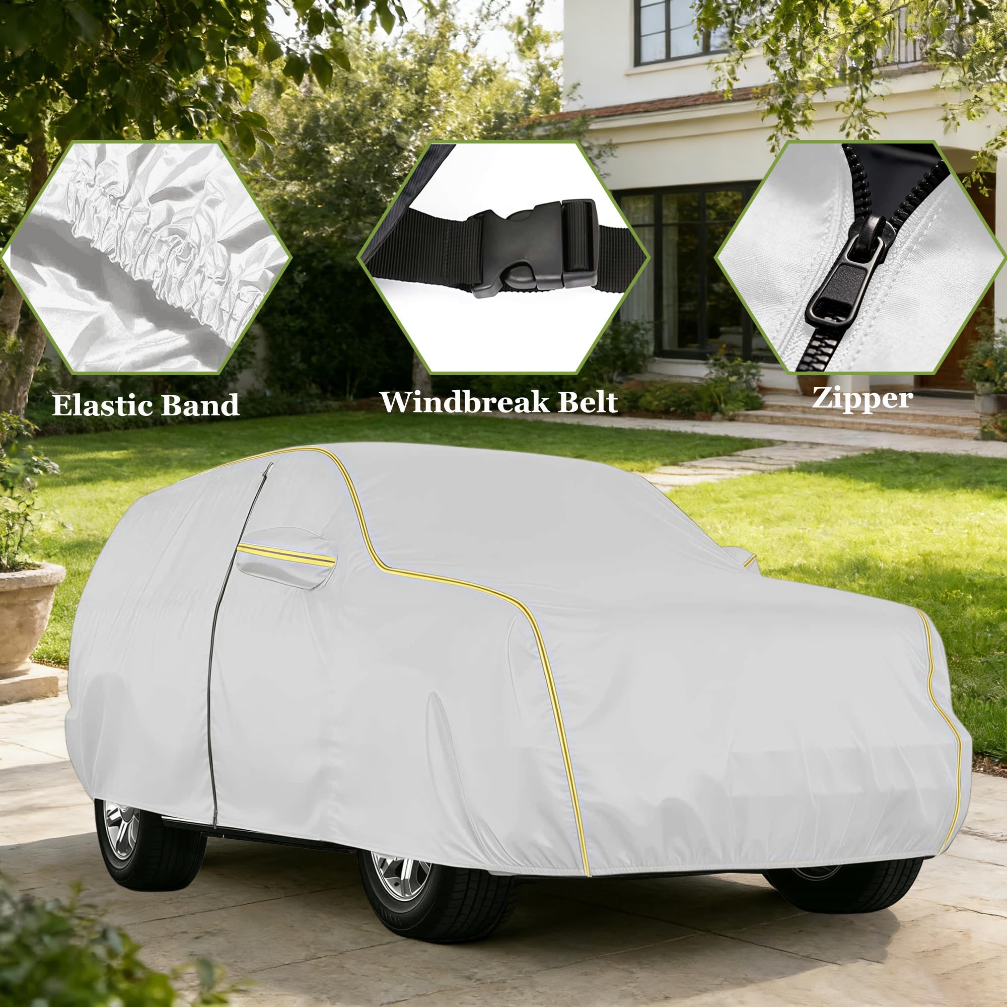 LinGKon Housse de Véhicule pour Citroen C4 Cactus 2018-2020 丨Bache Voiture Complète Couverture Voitures Contre la poussière,Le Soleil,la Pluie,la poussière et Les Rayures