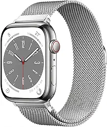 Pulseira BRG de aço inoxidável compatível com Apple Watch de 38 mm 40 mm 41 mm 42 mm 44 mm 45 mm 49 mm, pulseira de substituição com fecho magnético para iWatch Series Ultra 1/2 SE 9 8 7 6 5 4 3 2 1
