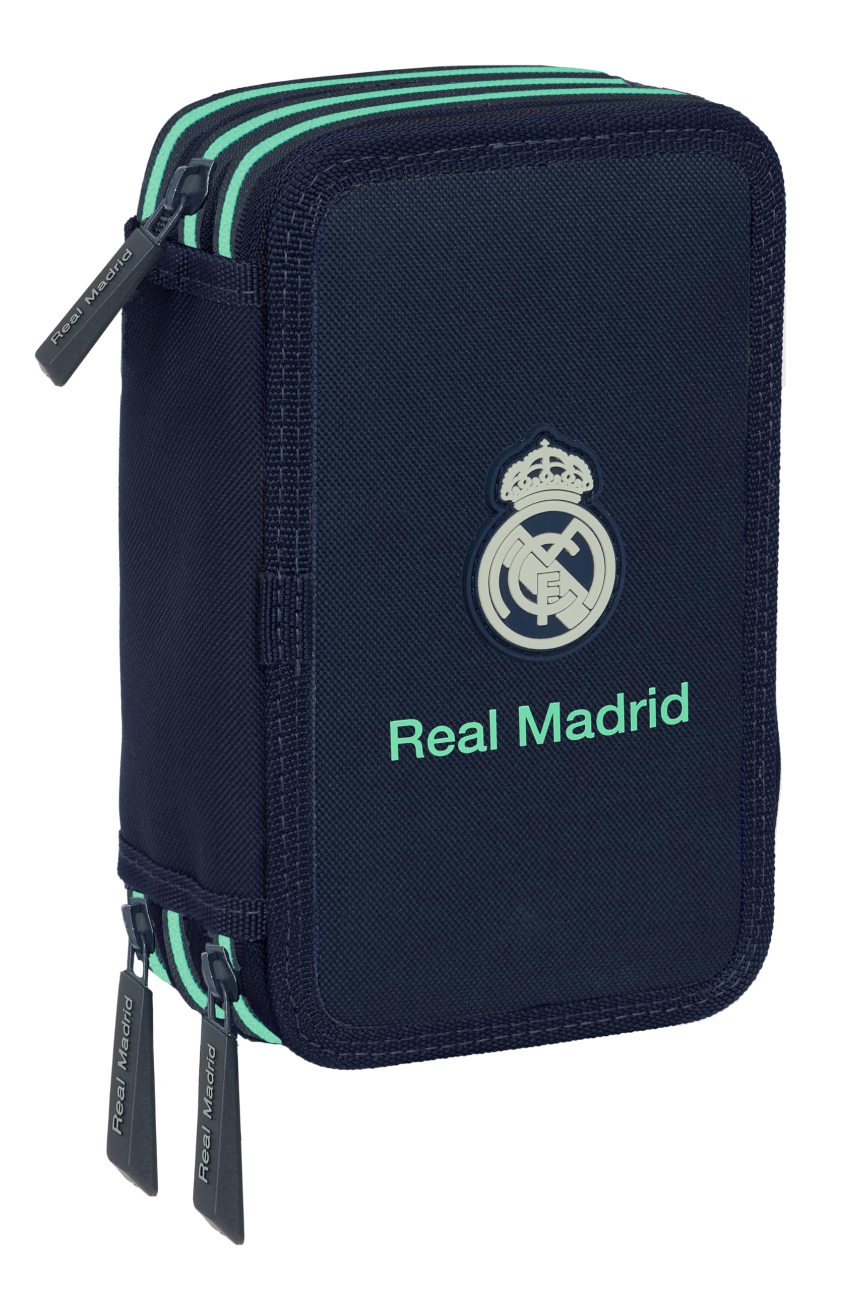 Real Madrid 2a squadre 25/26 - Astuccio scuola con 37 utili inclusi, astuccio per bambini, ideale per bambini dai 5 ai 14 anni, comodo e versatile, qualità e resistenza, 12,5 x 5,5 x 19,5 cm