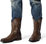 Bruno Marc Cowboy Bottes Carré Toe Bottes de l'Ouest Bottes pays brodées pour homme