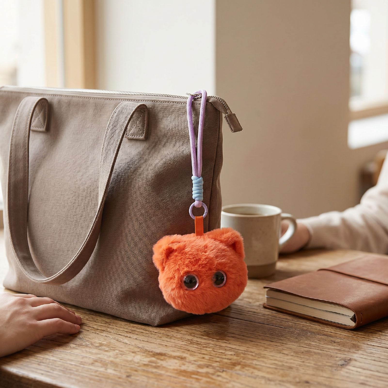 Sxhlseller Peluche de Gato Inteligente con IA, Compañero Parlante Interactivo con Chat Multilingüe, Juego de Roles Adaptativo, Aplicación de Clonación de Voz, Robot con IA de Aprendizaje (Orange)