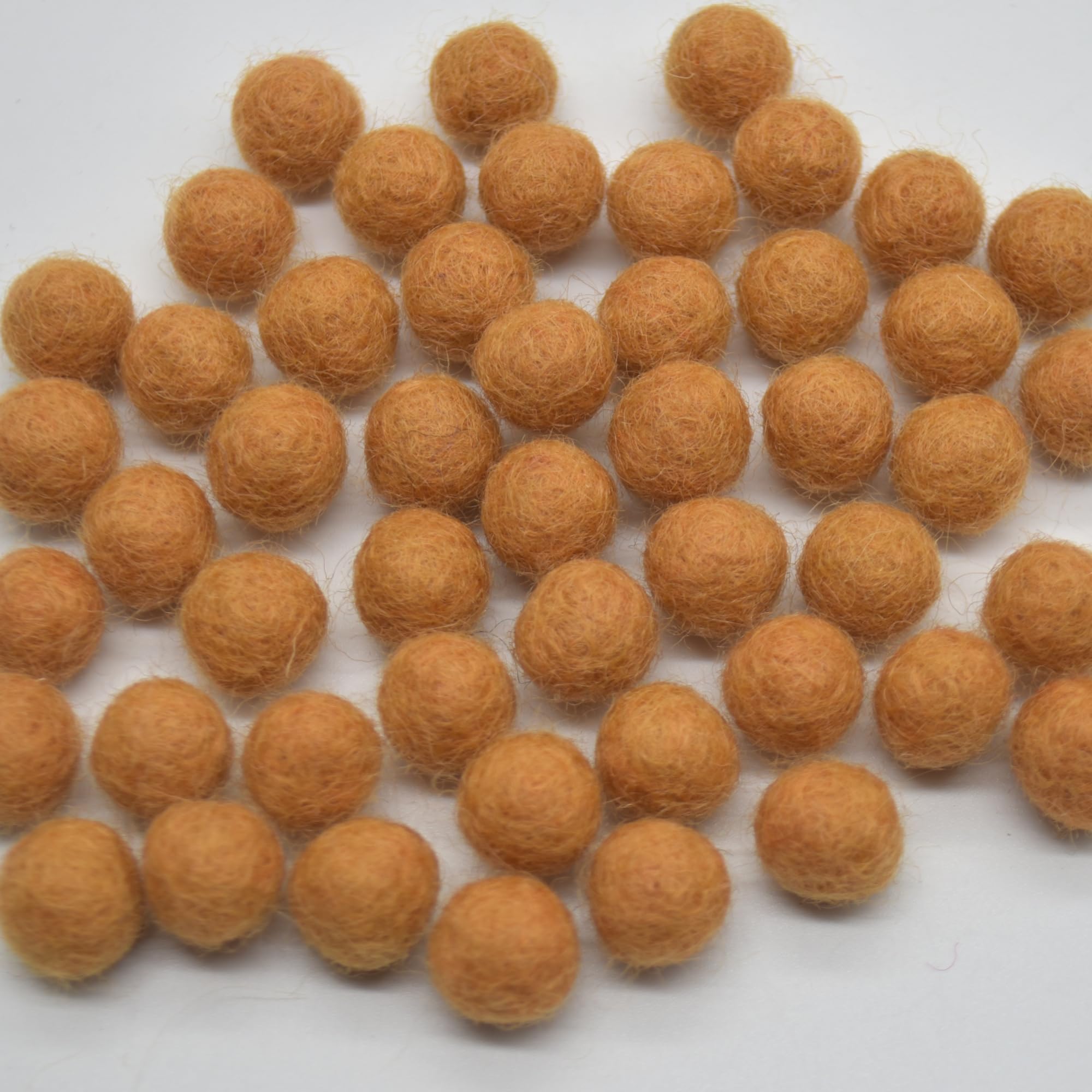 Oriental Direct based in Yorkshire 100% Wool Felt Balls - 50 Felt Balls - 1cm - Persian Orange